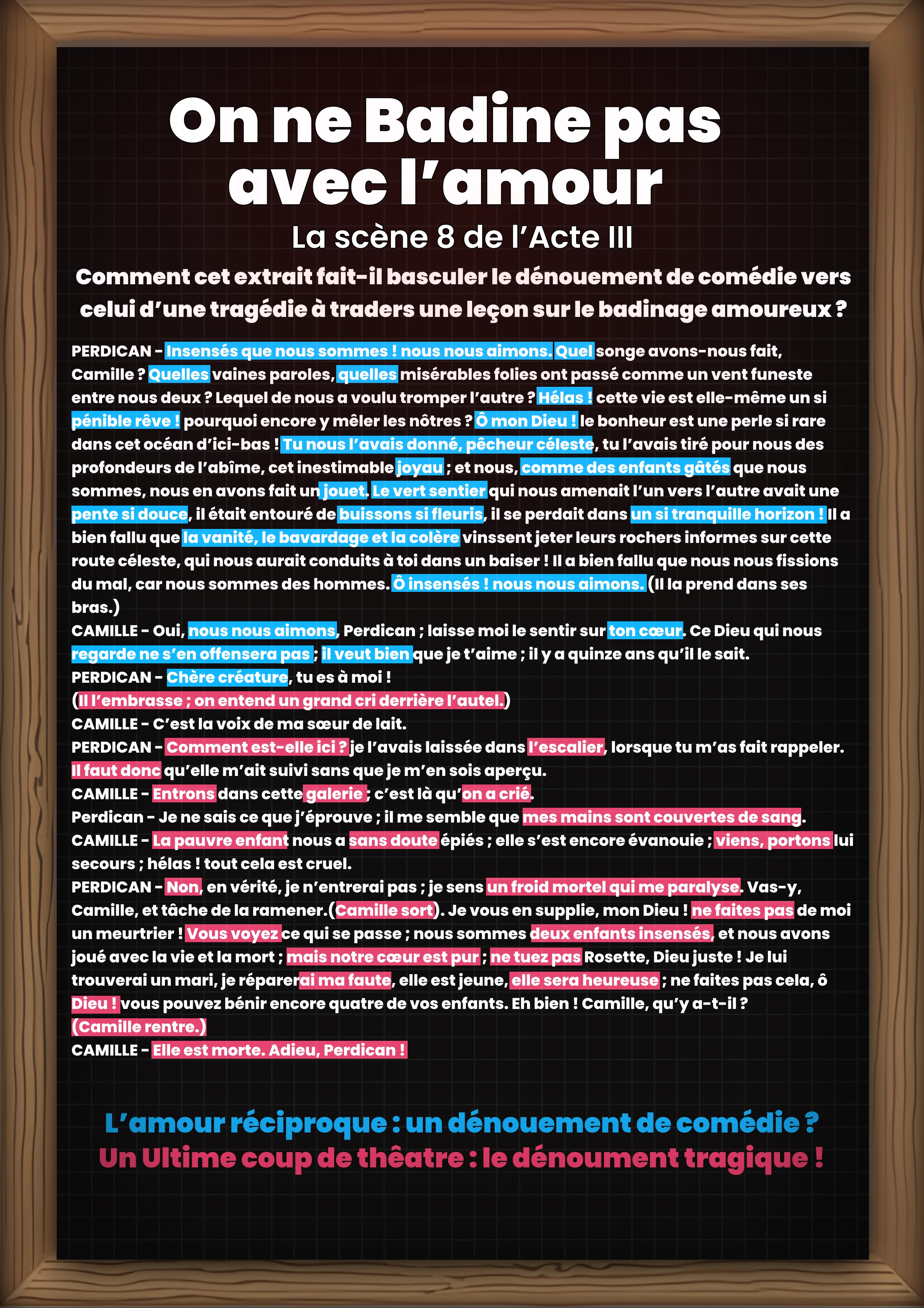 On ne Badine pas avec l’amour - La scène 8 de l’Acte III - théâtre